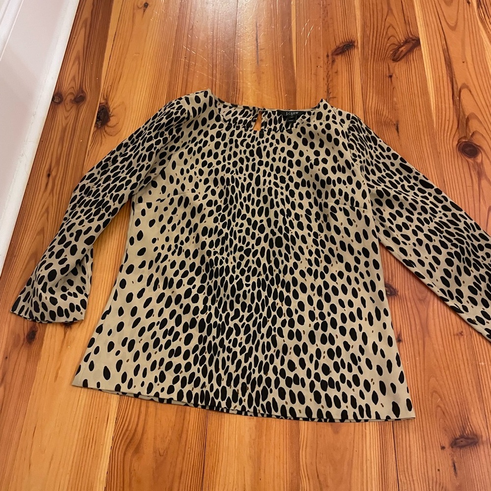 J Crew Leopard Print Women's Top